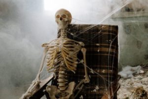 skeleton in room